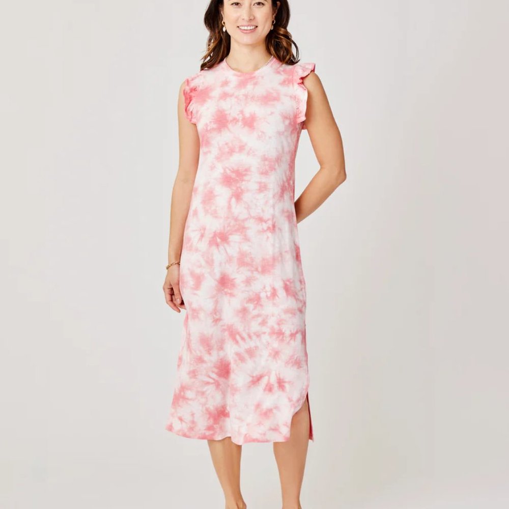 Pink Tie Dye T-Shirt Dress NWOT small